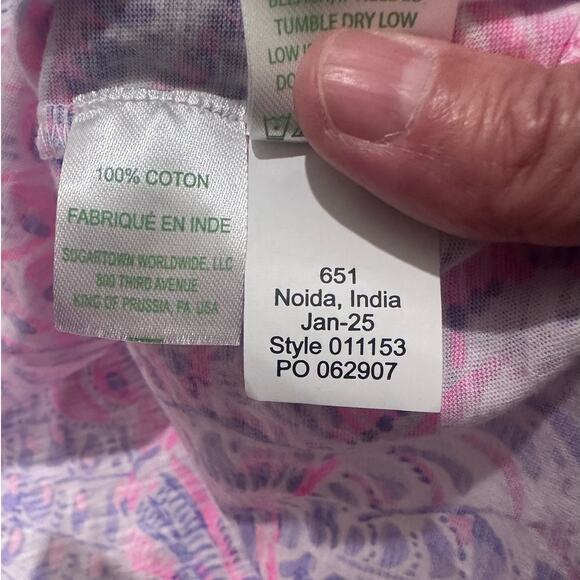 NWT Lilly Pulitzer Essie Tank Top Razberry Sea You Soon, size Medium - Picture 5 of 9